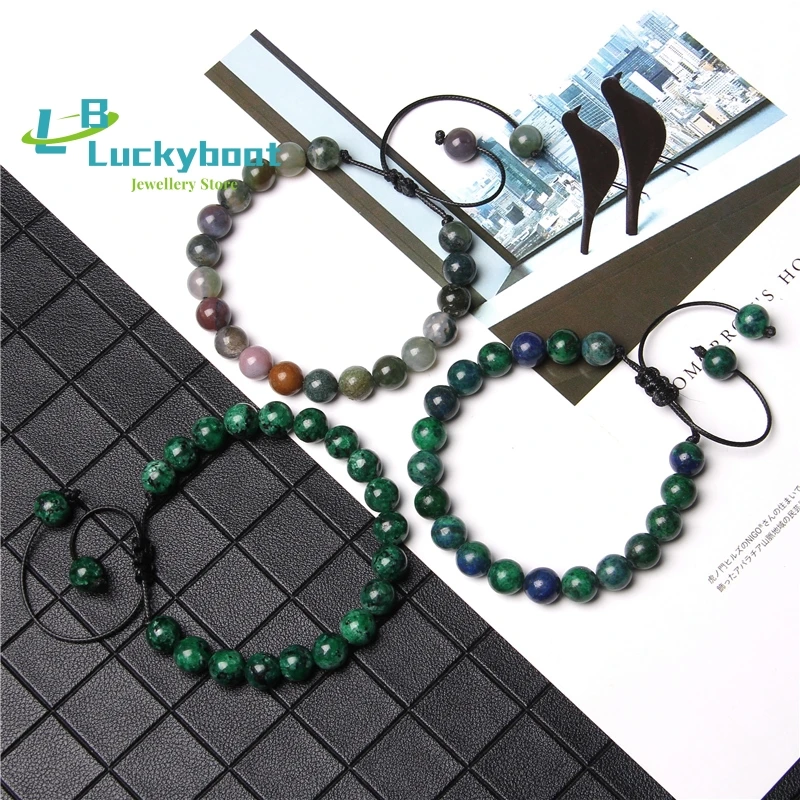 Green Natural Stone Beads Braided Bracelet Malachite Jades Indian Agates Woven Bracelets Male Female Attractive Jewelry Gifts
Green Natural Stone Beads Braided Bracelet Malachite Jades Indian Agates Woven Bracelets Male Female Attractive Jewelry Gifts