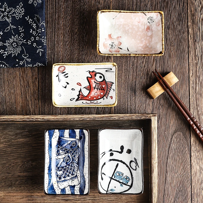 Japanese Style Rectangular Ceramic Plate Ceramic Sushi Snack Plate Home Kitchen Tableware Seasoning Saucer Sauce Snack Plate
Japanese Style Rectangular Ceramic Plate Ceramic Sushi Snack Plate Home Kitchen Tableware Seasoning Saucer Sauce Snack Plate