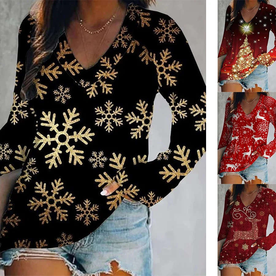 Winter Ladies Sexy Print Elegant Fashion V-neck Long Sleeve Ladies Party Long Sleeve XS-8XL
Winter Ladies Sexy Print Elegant Fashion V-neck Long Sleeve Ladies Party Long Sleeve XS-8XL