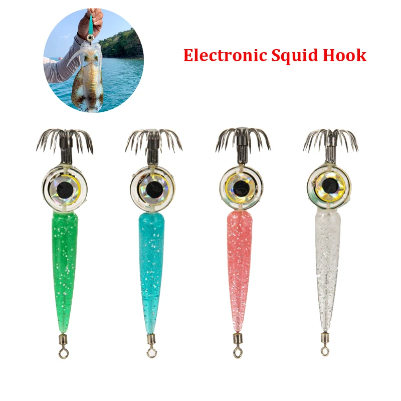 Electronic Squid Hook LED Luminous Shrimp Squid Night Fishing Squid Jigs Lure Bass Bait Fish Tackle Equipment Accessories
Electronic Squid Hook LED Luminous Shrimp Squid Night Fishing Squid Jigs Lure Bass Bait Fish Tackle Equipment Accessories