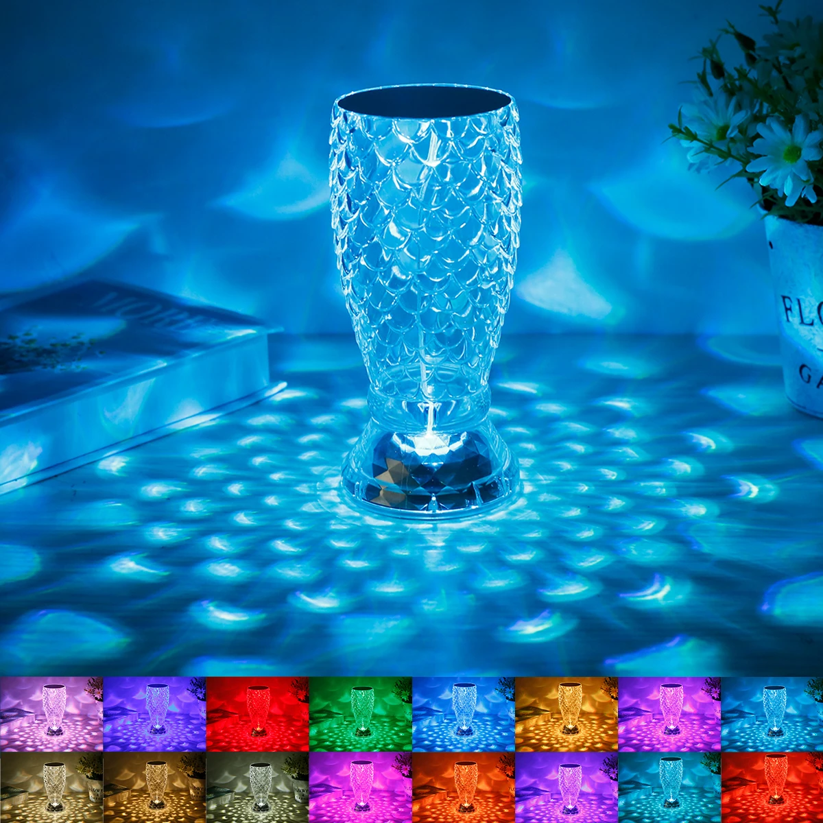 Diamond Table Lamp Crystal Table Lamp 16 Color Changing RGB Touch Light Fish Scale Shape USB Charging Nightstand Light Bedside
Diamond Table Lamp Crystal Table Lamp 16 Color Changing RGB Touch Light Fish Scale Shape USB Charging Nightstand Light Bedside
