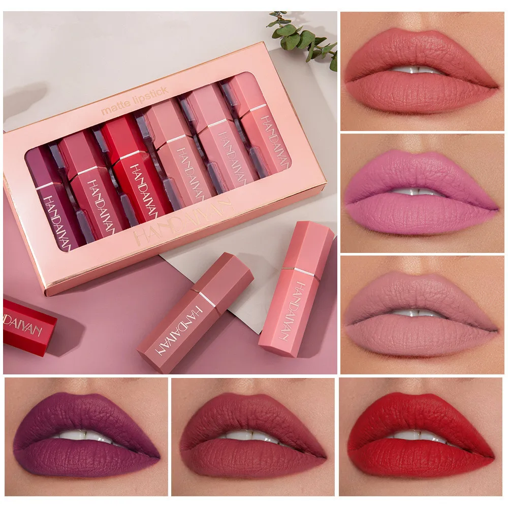 6 Color Lipstick Set Fashion Liquid Lip Stick Sets Moisturizer Waterproof Moisturizing Natural Lip Makeup Cosmetics 
6 Color Lipstick Set Fashion Liquid Lip Stick Sets Moisturizer Waterproof Moisturizing Natural Lip Makeup Cosmetics