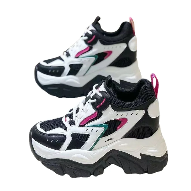 

Spring 2023 New American High Street Platform Height Increasing Insole Casual Sneakers Women's Ultra-Light Dad Shoes