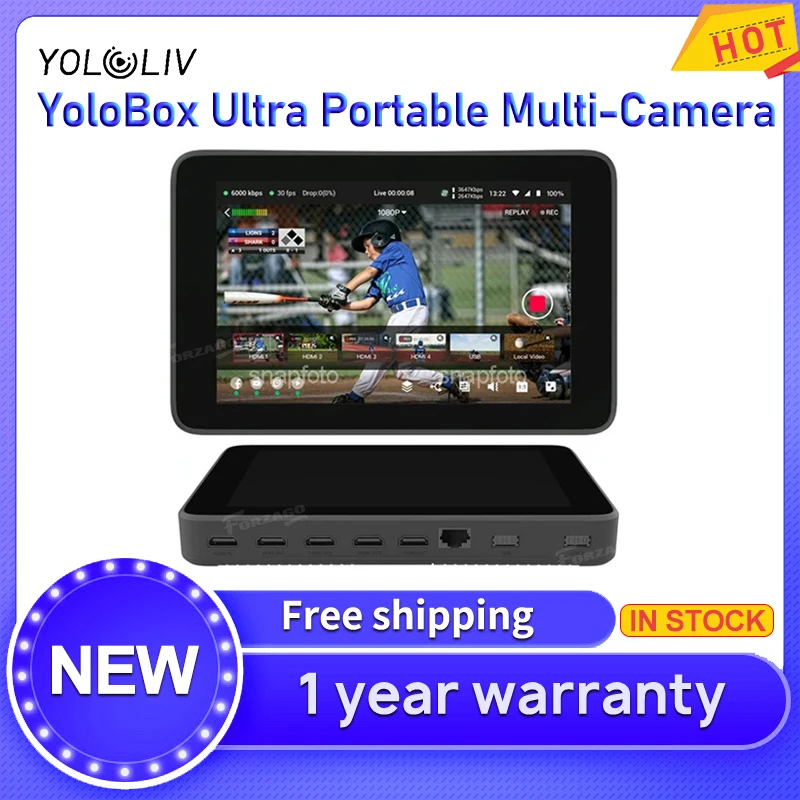 NEW YoloLiv YoloBox Ultra Multi-Camera, Encoder, Switcher, Monitor and Recorder Portable 4K Streaming
NEW YoloLiv YoloBox Ultra Multi-Camera, Encoder, Switcher, Monitor and Recorder Portable 4K Streaming
