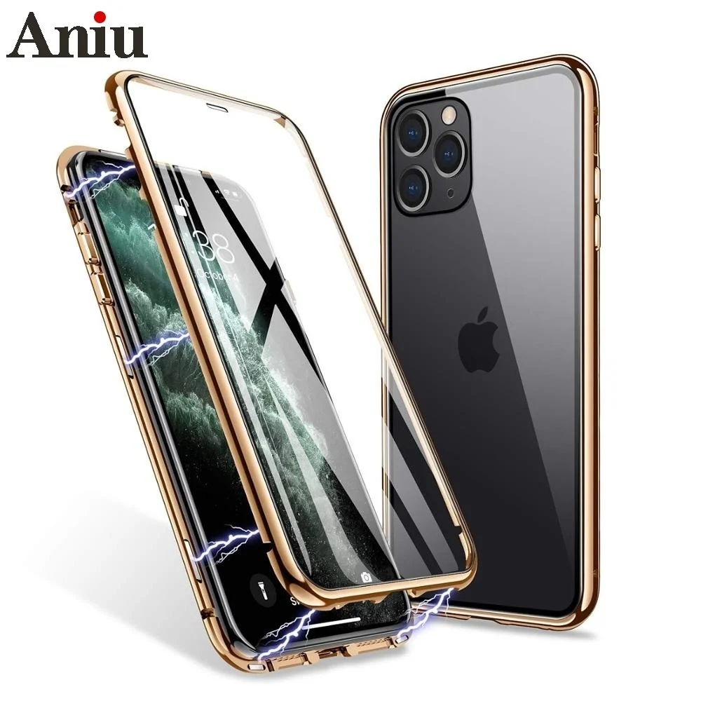 Магнитный защитный чехол для IPhone 12 11 Pro XS MAX XR X 8 7 Plus с двухсторонним закаленным стеклом металлическая рамка чехол для телефона
Магнитный защитный чехол для IPhone 12 11 Pro XS MAX XR X 8 7 Plus с двухсторонним закаленным стеклом металлическая рамка чехол для телефона