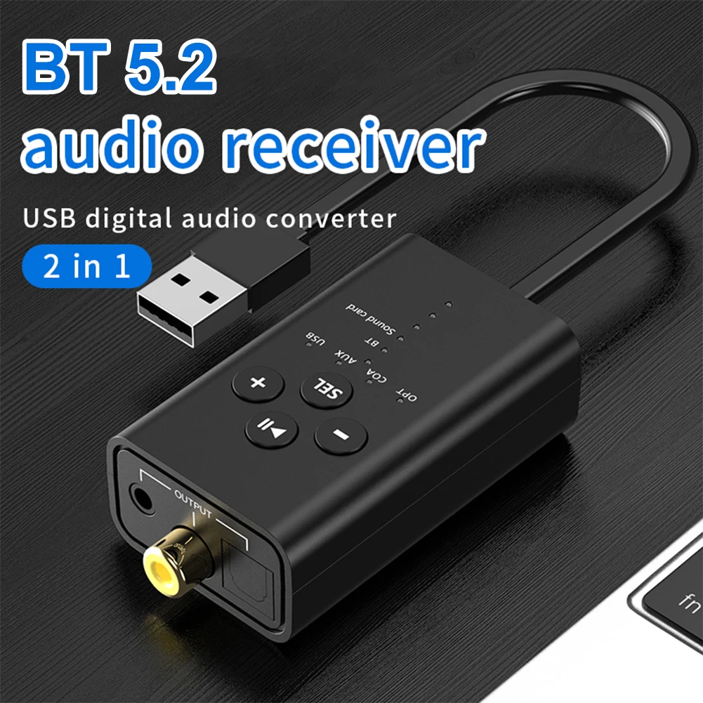 

Bluetooth-Compatible5.3 аудио приемник AUX/волоконно-оптический/коаксиальный беспроводной Bluetooth-совместимый удлинитель для динамика/усилителя