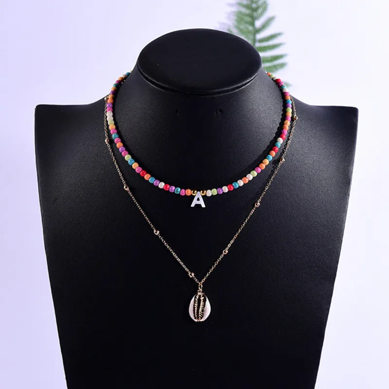 YUOKIAA Bohemia Letter Beach Choker Necklace for Women Fashion Turquoise Beaded Shell Pendant Chains Necklace Jewelry Wholesale
YUOKIAA Bohemia Letter Beach Choker Necklace for Women Fashion Turquoise Beaded Shell Pendant Chains Necklace Jewelry Wholesale
