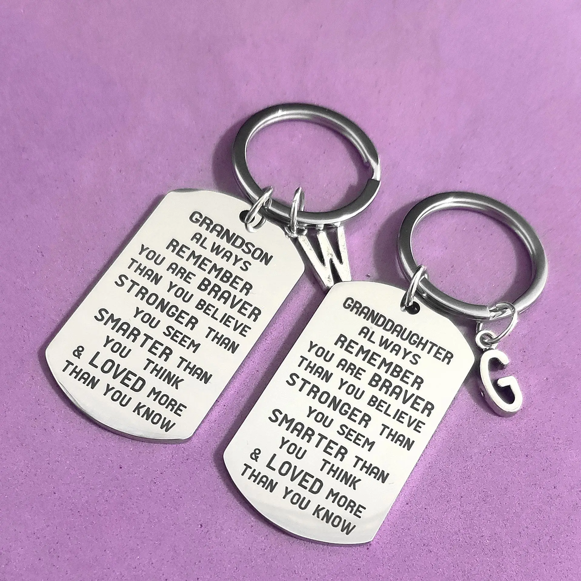 Keychain for Car Keys A-Z Keyring Military Tags Birthday Gift to Granddaughter Grandson Creative Stainless Steel Thanksgivi
Keychain for Car Keys A-Z Keyring Military Tags Birthday Gift to Granddaughter Grandson Creative Stainless Steel Thanksgivi