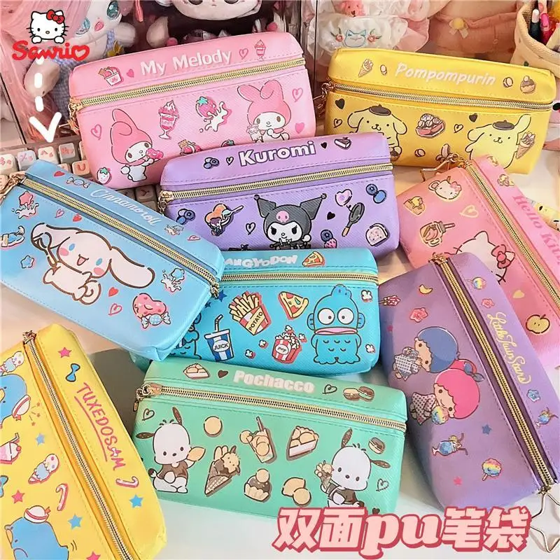 Cartoon Sanrios Stationery Hello Kittys Kuromi Large-Capacity Zipper Pencil Bag Student Pencil Case Storage Bag Children Gifts
Cartoon Sanrios Stationery Hello Kittys Kuromi Large-Capacity Zipper Pencil Bag Student Pencil Case Storage Bag Children Gifts