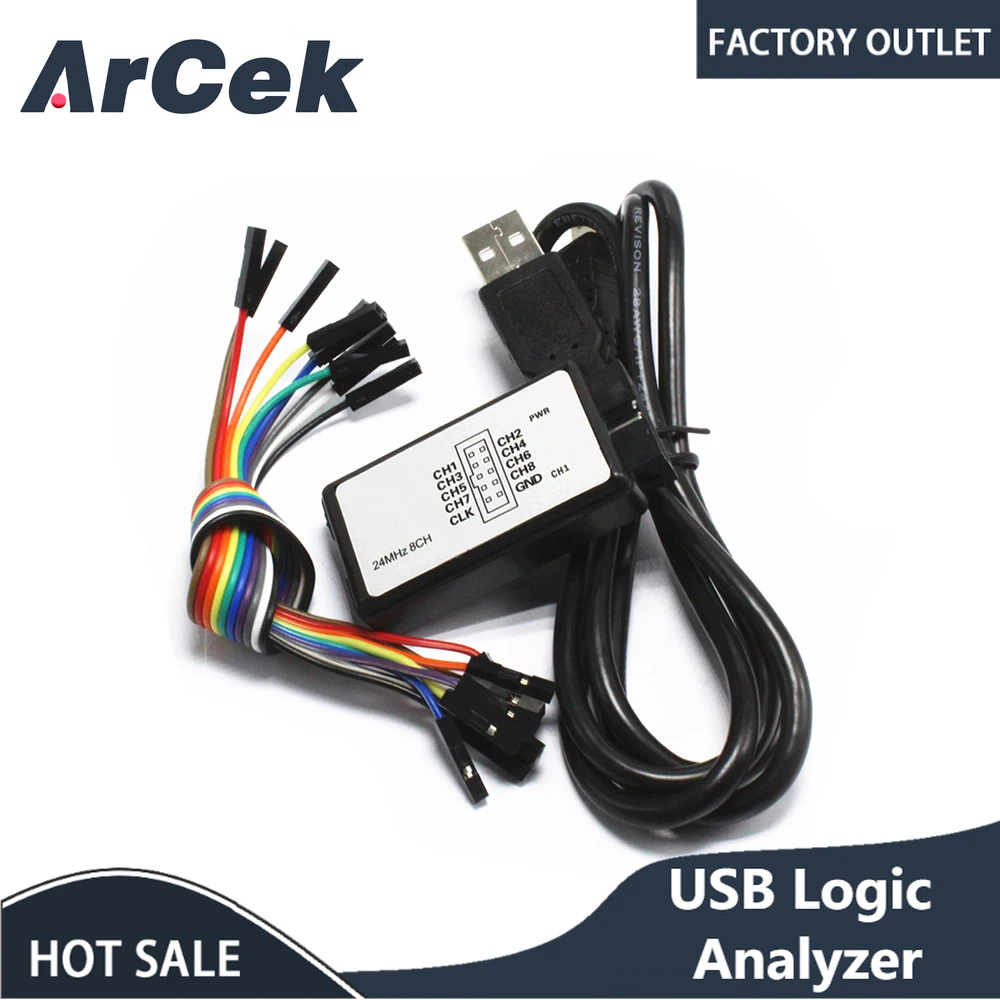 USB логический анализатор 24 МГц, 8 каналов, 24 м/секунды, логический анализатор, отладчик для логического анализатора ARM FPGA, логический анализатор 24 м, 8 каналов
USB логический анализатор 24 МГц, 8 каналов, 24 м/секунды, логический анализатор, отладчик для логического анализатора ARM FPGA, логический анализатор 24 м, 8 каналов