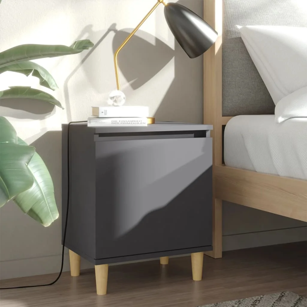 2 pcs Bedside Cabinet with wood Legs, Chipboard Nightstands, end Table, Bedrooms Furniture Grey 40x30x50 cm
2 pcs Bedside Cabinet with wood Legs, Chipboard Nightstands, end Table, Bedrooms Furniture Grey 40x30x50 cm