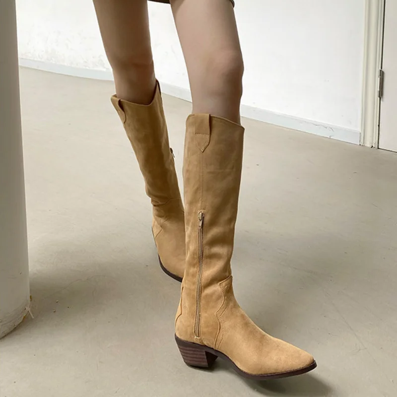 2022 New Knee-high Boots Women's Simple Pleated Elastic Suede Winter Botas Autumn and Winter Women's Boots Botas Mujer
2022 New Knee-high Boots Women's Simple Pleated Elastic Suede Winter Botas Autumn and Winter Women's Boots Botas Mujer