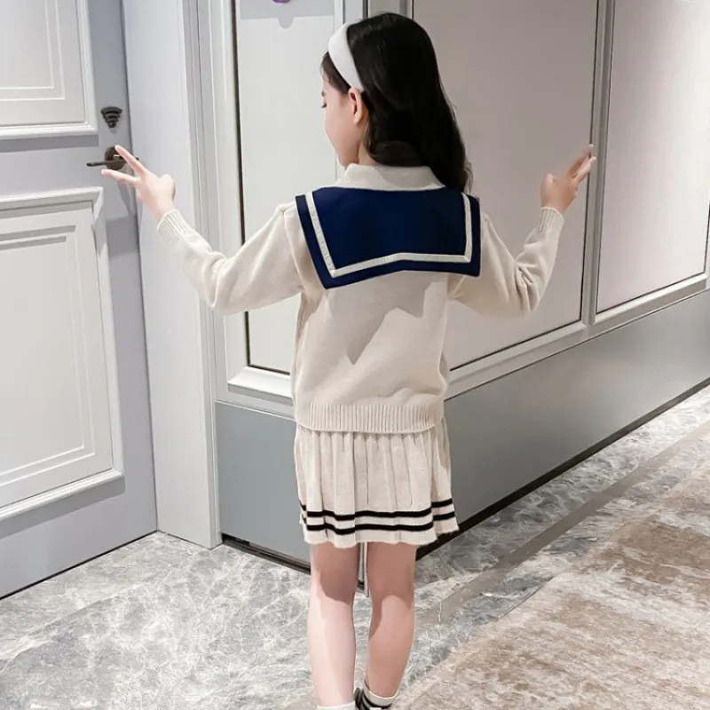 New Kids Short Skirt Fashion Clothing College Sweater for Girls Set 2022 Autumn Style Knitted Cardigan Two-piece Suit Children
New Kids Short Skirt Fashion Clothing College Sweater for Girls Set 2022 Autumn Style Knitted Cardigan Two-piece Suit Children