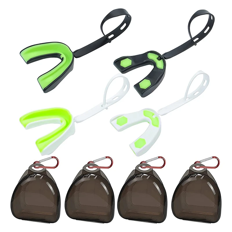 4Pcs Sports Mouth Guard,Soft Mouth Guard with Strap,Mouthguard for Football,Lacrosse,Hockey,Basketball,MMA
4Pcs Sports Mouth Guard,Soft Mouth Guard with Strap,Mouthguard for Football,Lacrosse,Hockey,Basketball,MMA