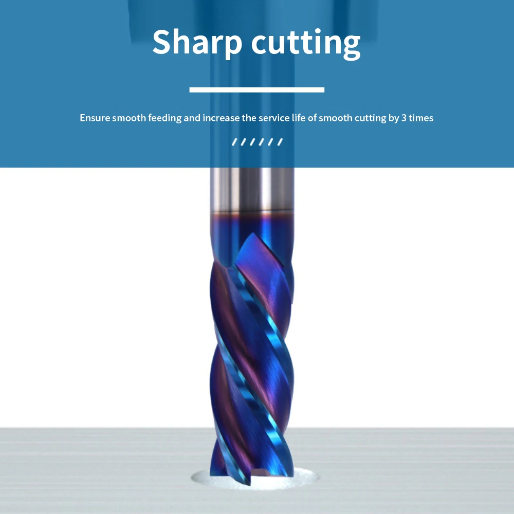 Milling Cutter Alloy Coating Tungsten Steel Tool Aluminum Cnc Maching HRC55-65° 4 Blade Endmill Milling Cutter Woodding Tools
Milling Cutter Alloy Coating Tungsten Steel Tool Aluminum Cnc Maching HRC55-65° 4 Blade Endmill Milling Cutter Woodding Tools