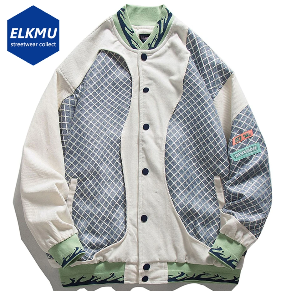 Plaid Patchwork Fashion Jackets Men Harajuku Streetwear Jackets Lose Casual Coat for Male
Plaid Patchwork Fashion Jackets Men Harajuku Streetwear Jackets Lose Casual Coat for Male