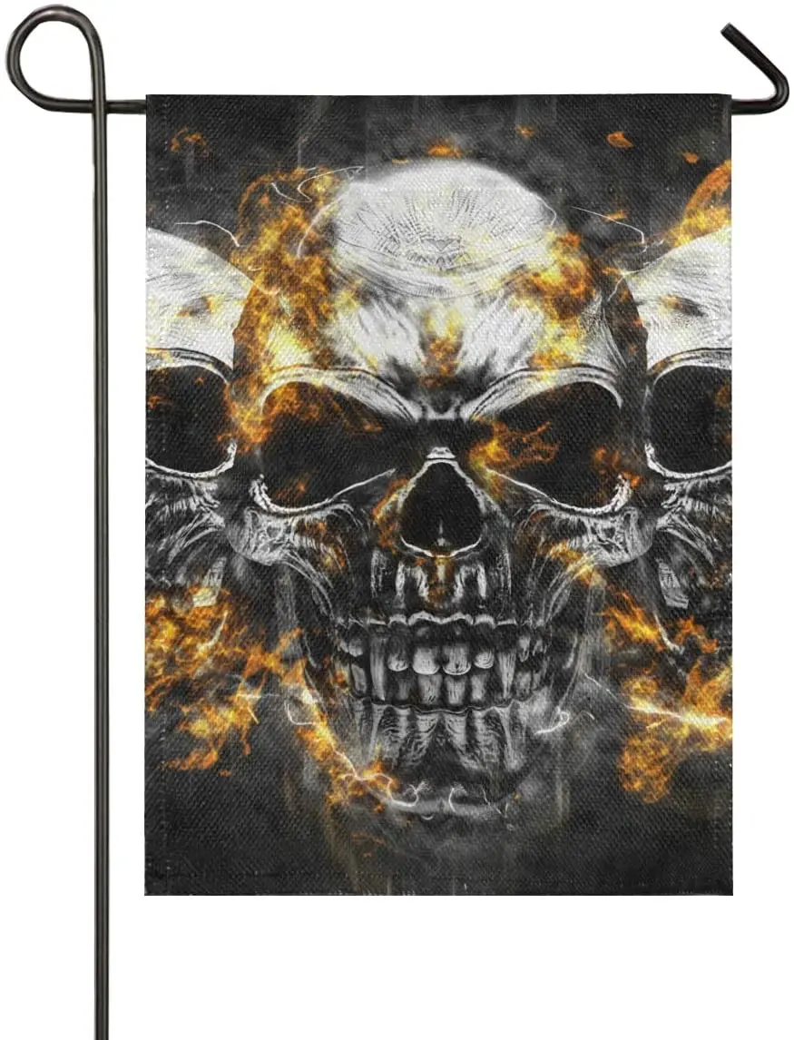 Scary Vampire Skull Halloween Burning 3D Halloween Garden Flag Welcome Home House Flags Double Sided Yard Banner Outdoor Decor B
Scary Vampire Skull Halloween Burning 3D Halloween Garden Flag Welcome Home House Flags Double Sided Yard Banner Outdoor Decor B
