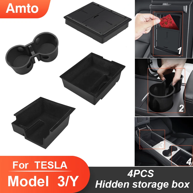 Amto for Tesla Model 3 Y S X 2021 2022 2023 Storage Box Center Armrest Hidden Box Cup Holder Interior Car Accessories
Amto for Tesla Model 3 Y S X 2021 2022 2023 Storage Box Center Armrest Hidden Box Cup Holder Interior Car Accessories