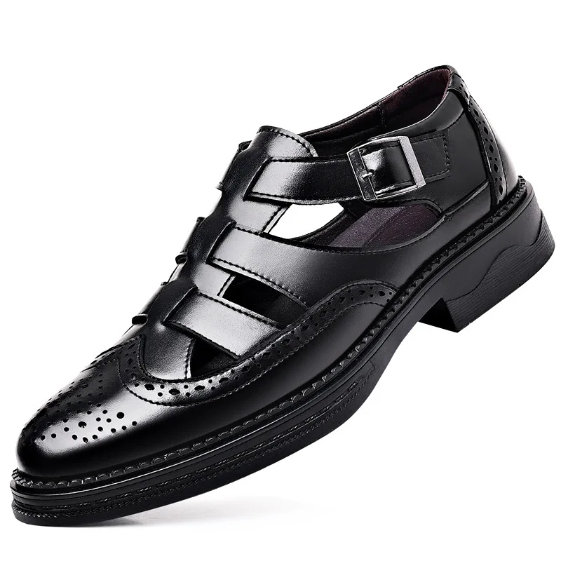 Мужские сандалии для отдыха, коричневые пляжные босоножки из натуральной кожи, повседневная обувь для отдыха, лето 2023 
Мужские сандалии для отдыха, коричневые пляжные босоножки из натуральной кожи, повседневная обувь для отдыха, лето 2023