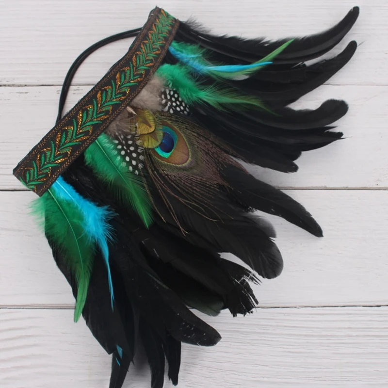 MXMB Bohemia Style Hairband with Peacocks Feather Decors Ethnic Style Elastic Headband for Girls Festival Halloween Party
MXMB Bohemia Style Hairband with Peacocks Feather Decors Ethnic Style Elastic Headband for Girls Festival Halloween Party