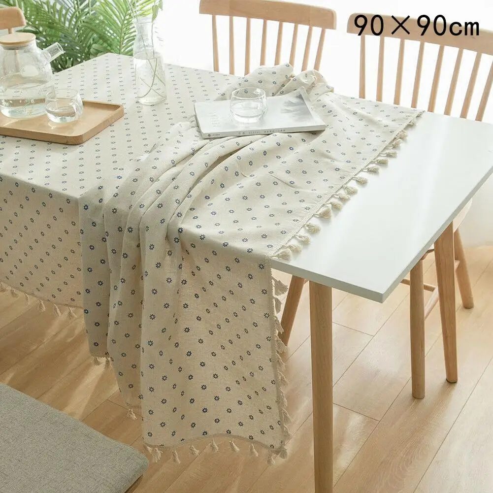 90*90cm Cotton Linen Tablecloth Square Desk Table Cloth Cover Fringe Lace For Dining-tableTV Bench Bedside Table Home Decoration
90*90cm Cotton Linen Tablecloth Square Desk Table Cloth Cover Fringe Lace For Dining-tableTV Bench Bedside Table Home Decoration