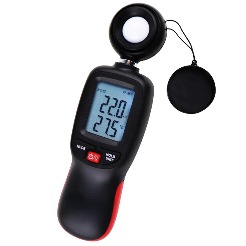 Digital Light Tester Photometer up to 200,000 Lux Radiometer Illuminometer Handheld Light Meter w/ Thermosistor Probe
Digital Light Tester Photometer up to 200,000 Lux Radiometer Illuminometer Handheld Light Meter w/ Thermosistor Probe