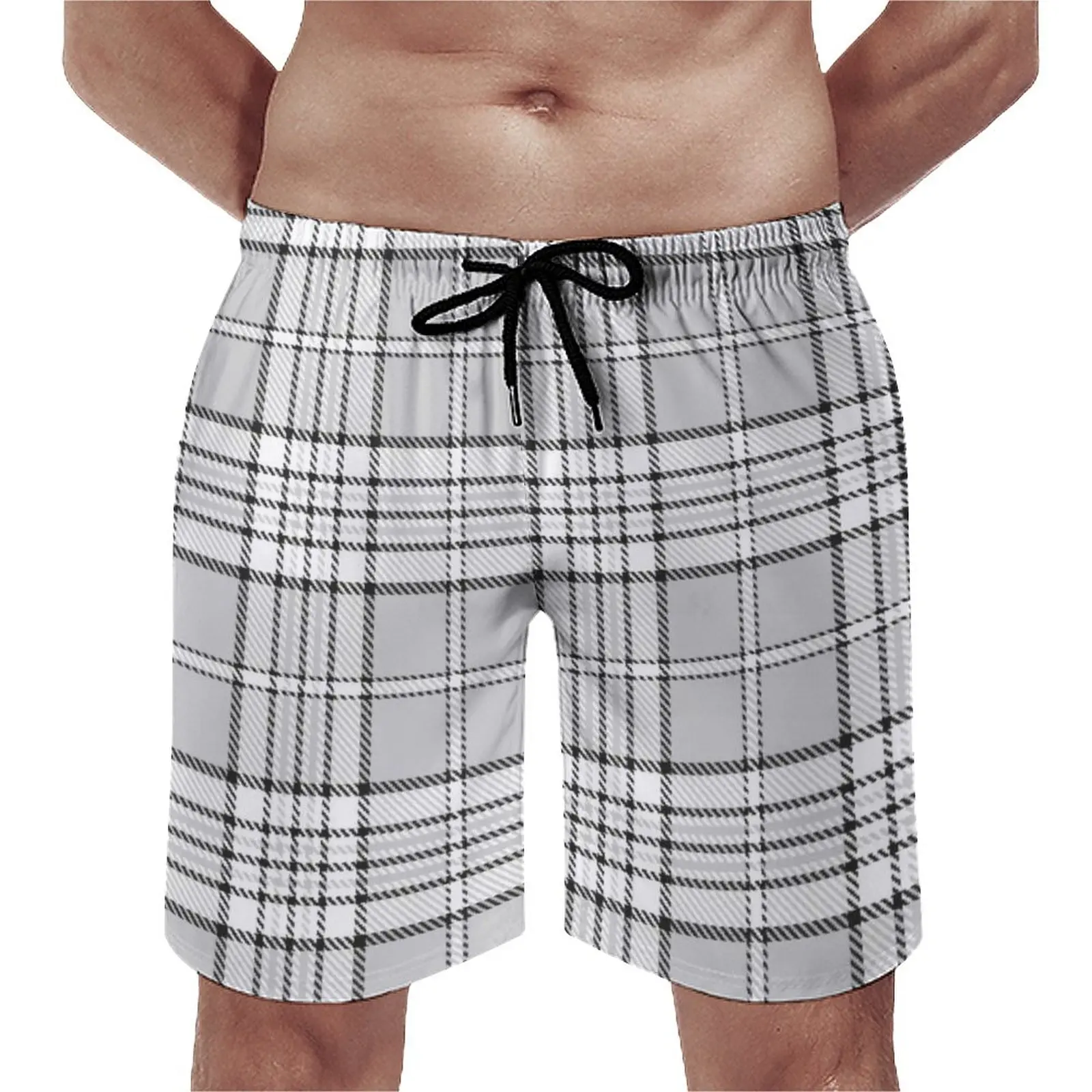 Flannel Plaid Vintage Board Shorts Hot Trendy Grey Pattern Print Beach Shorts Men Elastic Waist Funny Swim Trunks Plus Size 3XL
Flannel Plaid Vintage Board Shorts Hot Trendy Grey Pattern Print Beach Shorts Men Elastic Waist Funny Swim Trunks Plus Size 3XL