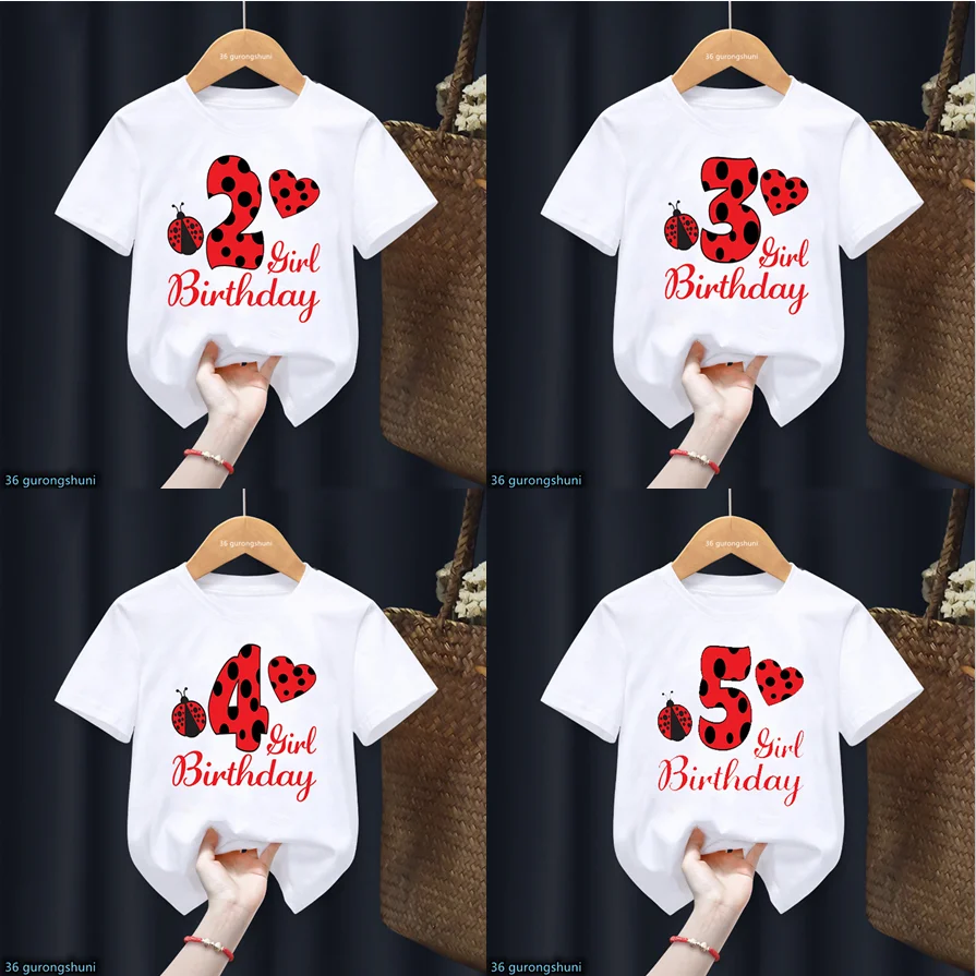 Kids Girls Red Ladybug T-shirt Harajuku Number 1-10 Birthday Gift Summer Short Sleeve Tops 
Kids Girls Red Ladybug T-shirt Harajuku Number 1-10 Birthday Gift Summer Short Sleeve Tops