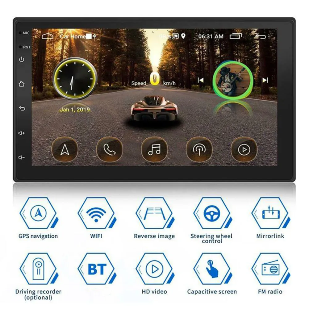 7-дюймовый автомобильный радиоприемник GPS Видео MP3 MP5 плеер Bluetooth-совместимый GPS WiFi сенсорный экран 1 + 16G вид сзади дисплей скорости вождения
7-дюймовый автомобильный радиоприемник GPS Видео MP3 MP5 плеер Bluetooth-совместимый GPS WiFi сенсорный экран 1 + 16G вид сзади дисплей скорости вождения