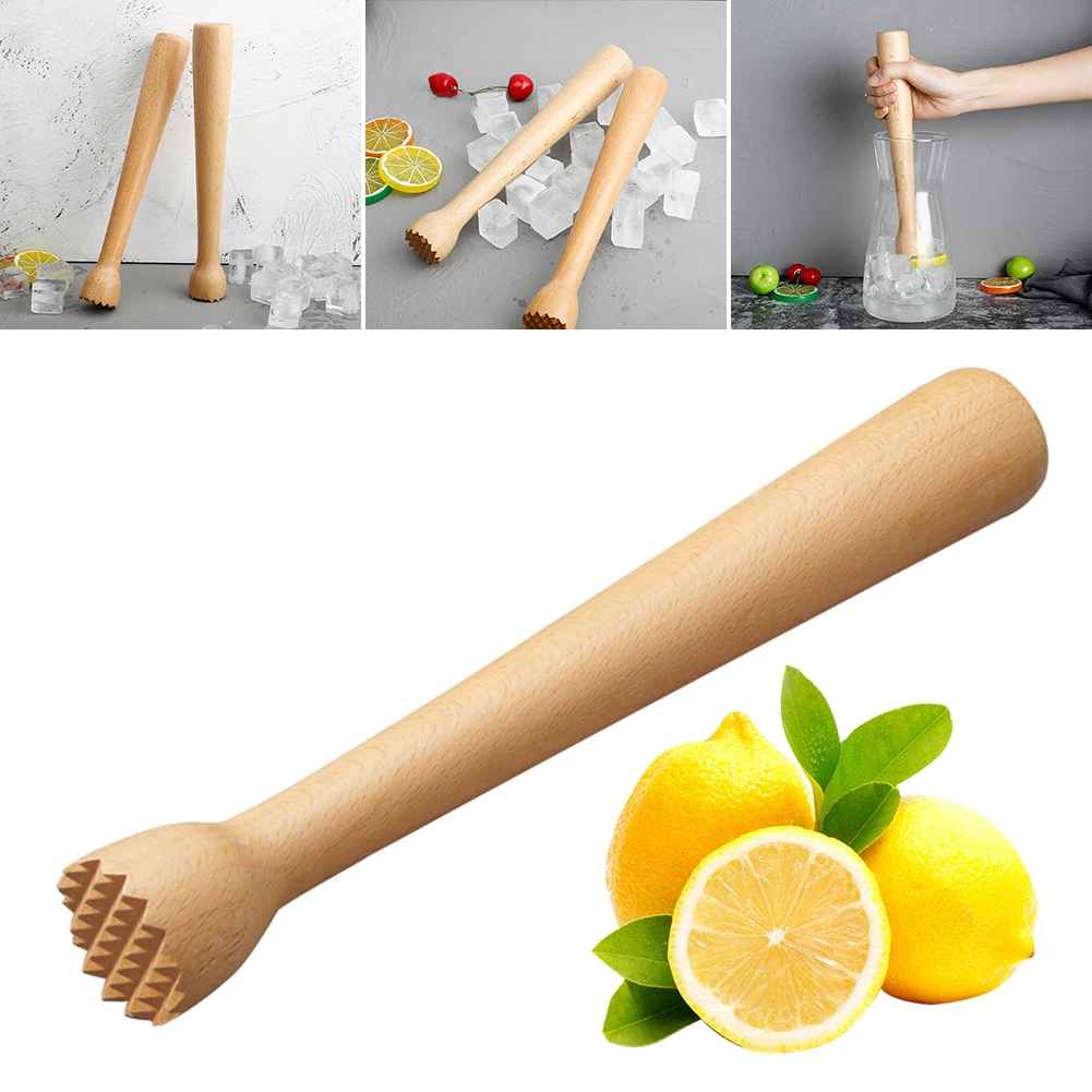 

Wooden Muddler For Cocktails Durable Wood Ice Crusher Bartender Kit Mojito Bar Tool Masher Ice Hammer For Home Bar Drink