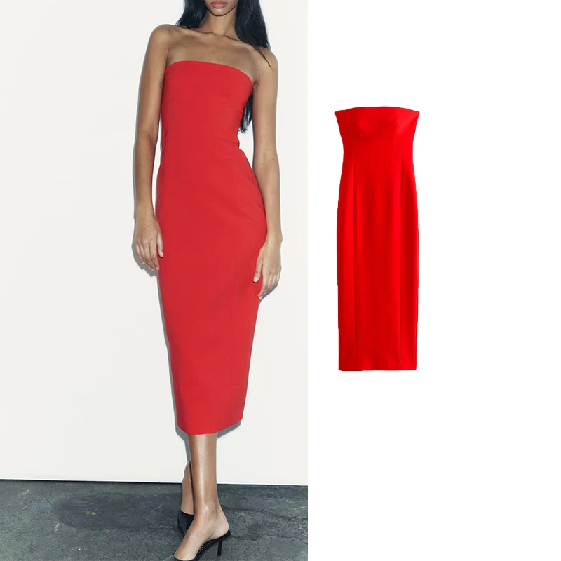 TRAF Off Shoulder Dress Women Bodycon Long Dresses For Women 2024 Autumn Midi Dress Sleeveless Backless Sexy Party Dress
TRAF Off Shoulder Dress Women Bodycon Long Dresses For Women 2024 Autumn Midi Dress Sleeveless Backless Sexy Party Dress