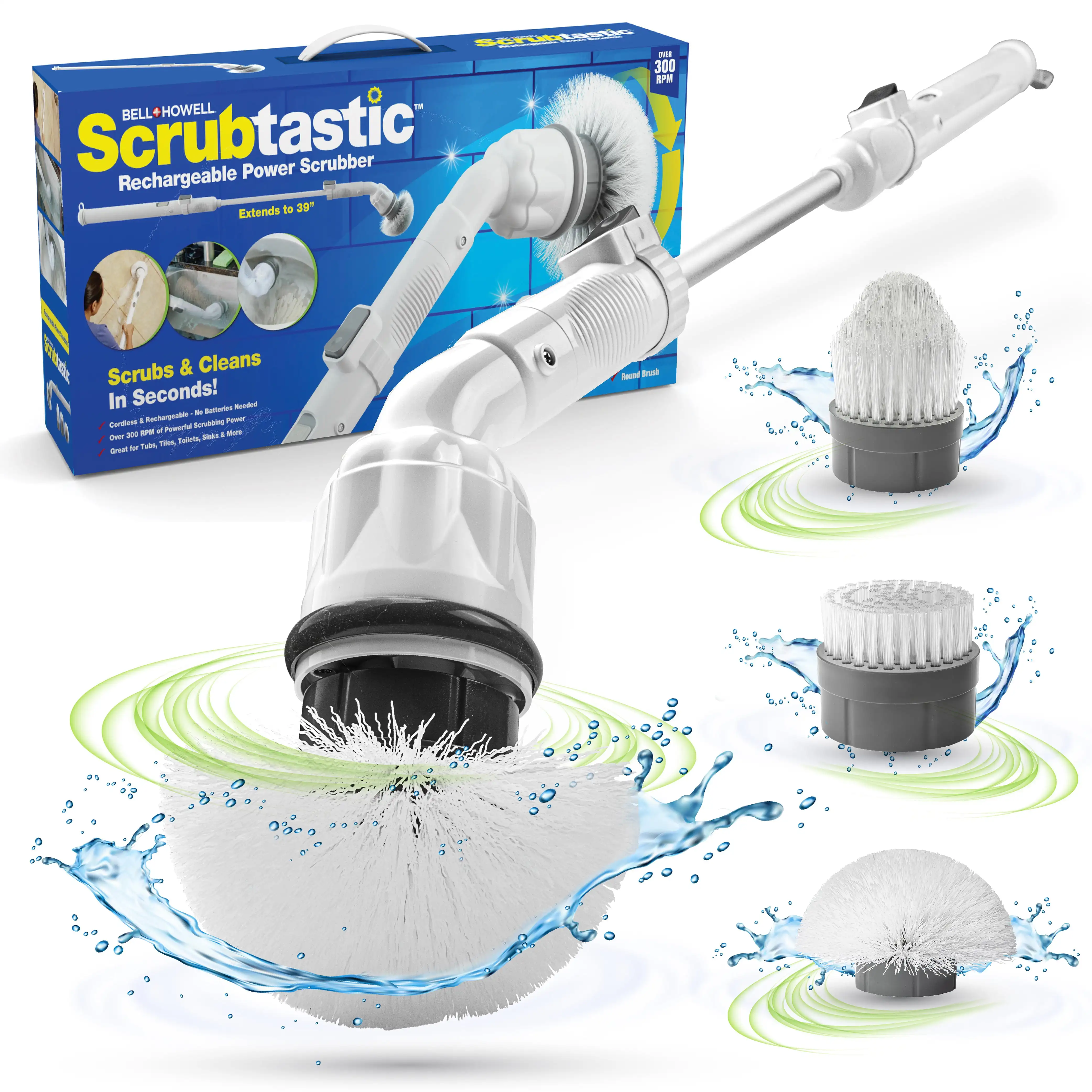 Scrubtastic Spin Scrubber – Rechargeable, Multipurpose Cordless Tile & Shower 360 Power Bathroom and Kitchen Cleaner with 3 Re
Scrubtastic Spin Scrubber – Rechargeable, Multipurpose Cordless Tile & Shower 360 Power Bathroom and Kitchen Cleaner with 3 Re