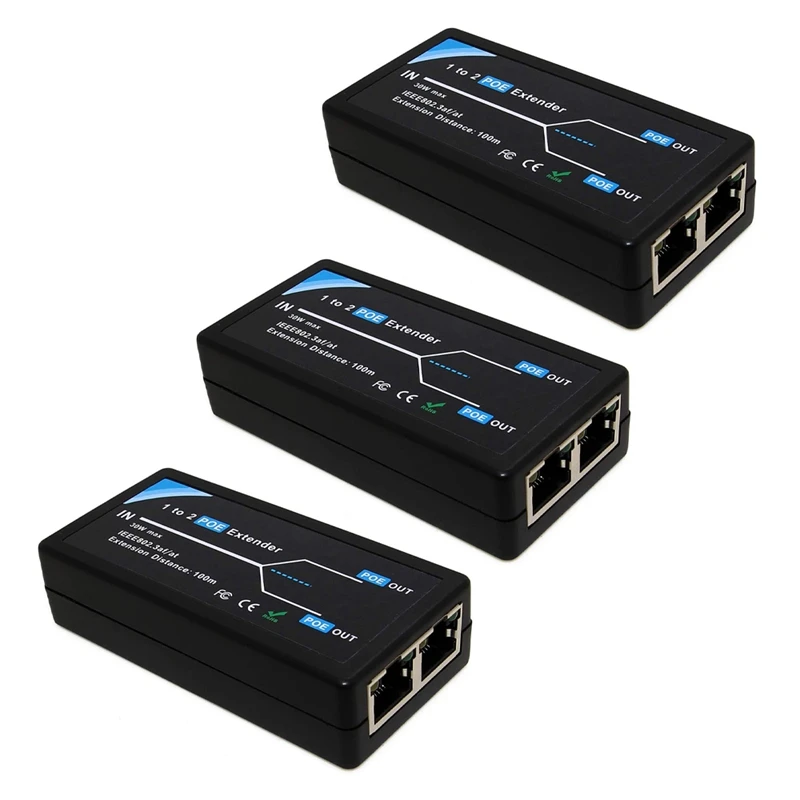 3X 2 Port POE Extender 10/100Mbps With IEEE 802.3Af Standard Input/ Output For IP Camera Extend 100 Meters For POE Range
3X 2 Port POE Extender 10/100Mbps With IEEE 802.3Af Standard Input/ Output For IP Camera Extend 100 Meters For POE Range