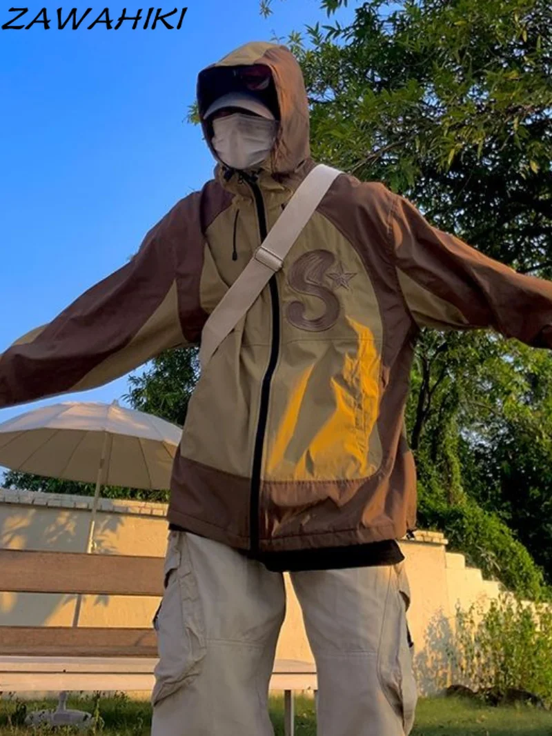 Y2K Свободная Толстовка контрастных цветов на молнии, осенняя Готическая Толстовка для женщин и мужчин, Женская куртка, уличная одежда в стиле Харадзюку, верхняя одежда
Y2K Свободная Толстовка контрастных цветов на молнии, осенняя Готическая Толстовка для женщин и мужчин, Женская куртка, уличная одежда в стиле Харадзюку, верхняя одежда