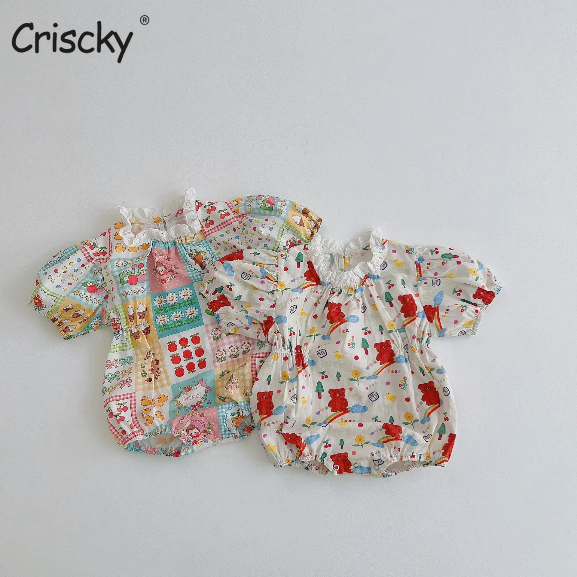 Criscky Baby Girl Clothes for Summer Linen Cotton Printed Newborn Baby Girl Short Sleeves Lace Romper Fashion Infant Clothing
Criscky Baby Girl Clothes for Summer Linen Cotton Printed Newborn Baby Girl Short Sleeves Lace Romper Fashion Infant Clothing