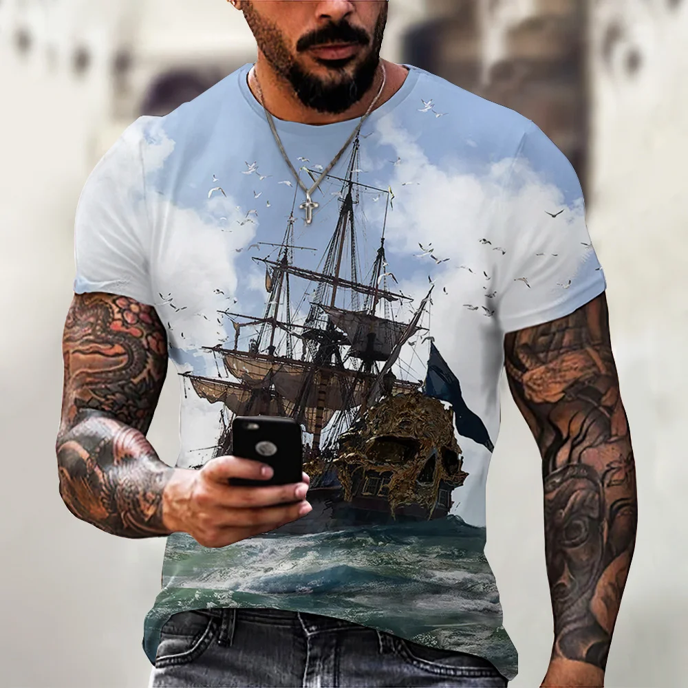 Vintage Sailboat 3D Print Men's T-shirt Top O Neck Oversized Casual Short Sleeve Shirt Male Summer Punk Streetwear Mens Clothing
Vintage Sailboat 3D Print Men's T-shirt Top O Neck Oversized Casual Short Sleeve Shirt Male Summer Punk Streetwear Mens Clothing
