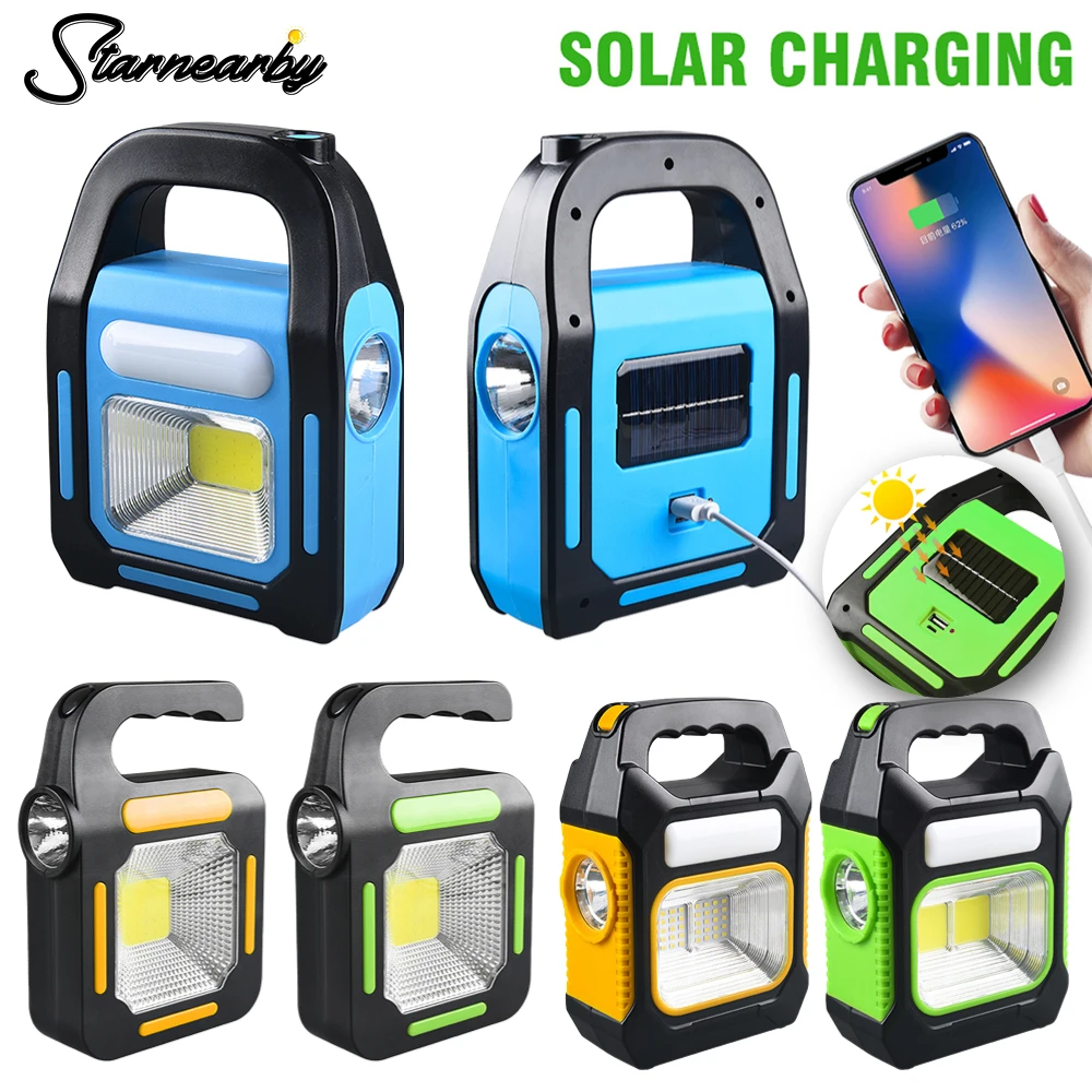 Solar Camping Lights COB LED Flashlight Emergency Power Bank Waterproof USB Charging Camping Lantern Handheld Lamp for Outdoor
Solar Camping Lights COB LED Flashlight Emergency Power Bank Waterproof USB Charging Camping Lantern Handheld Lamp for Outdoor