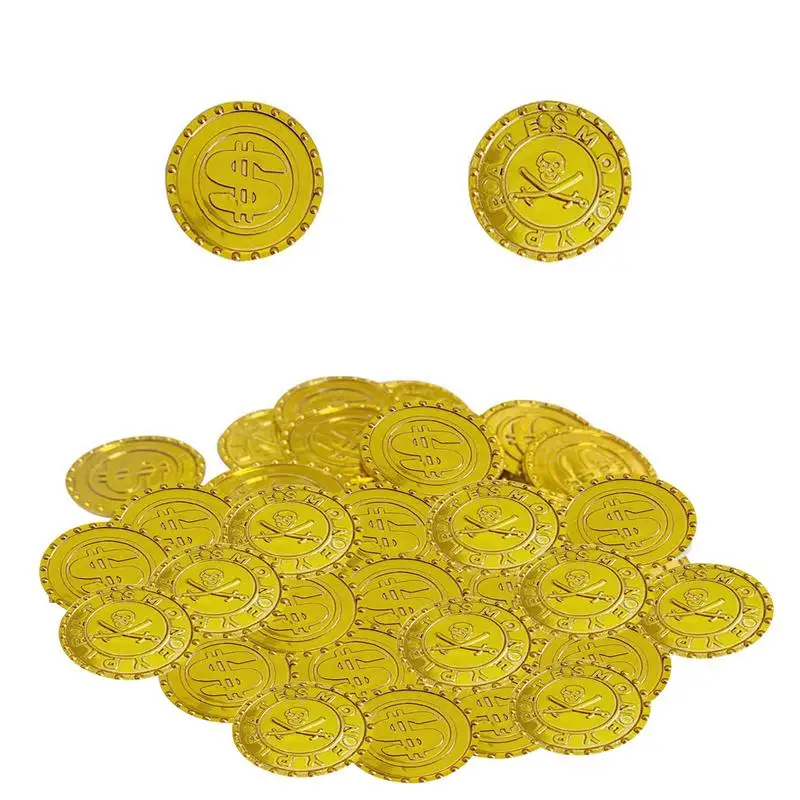 100pcs Plastic Pirate Gold Coin Treasure Hunt Fake Coin Kids Birthday Party Decoration Play Coins Gold Treasure Gift Kids Favor
100pcs Plastic Pirate Gold Coin Treasure Hunt Fake Coin Kids Birthday Party Decoration Play Coins Gold Treasure Gift Kids Favor