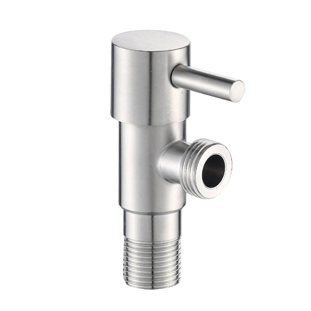 304 Stainless Steel Faucet Triangle Valve Wall-mounted 0.59inch Inner Diameter Angle Valve Inlet Water Stop Valvebathroom Parts
304 Stainless Steel Faucet Triangle Valve Wall-mounted 0.59inch Inner Diameter Angle Valve Inlet Water Stop Valvebathroom Parts