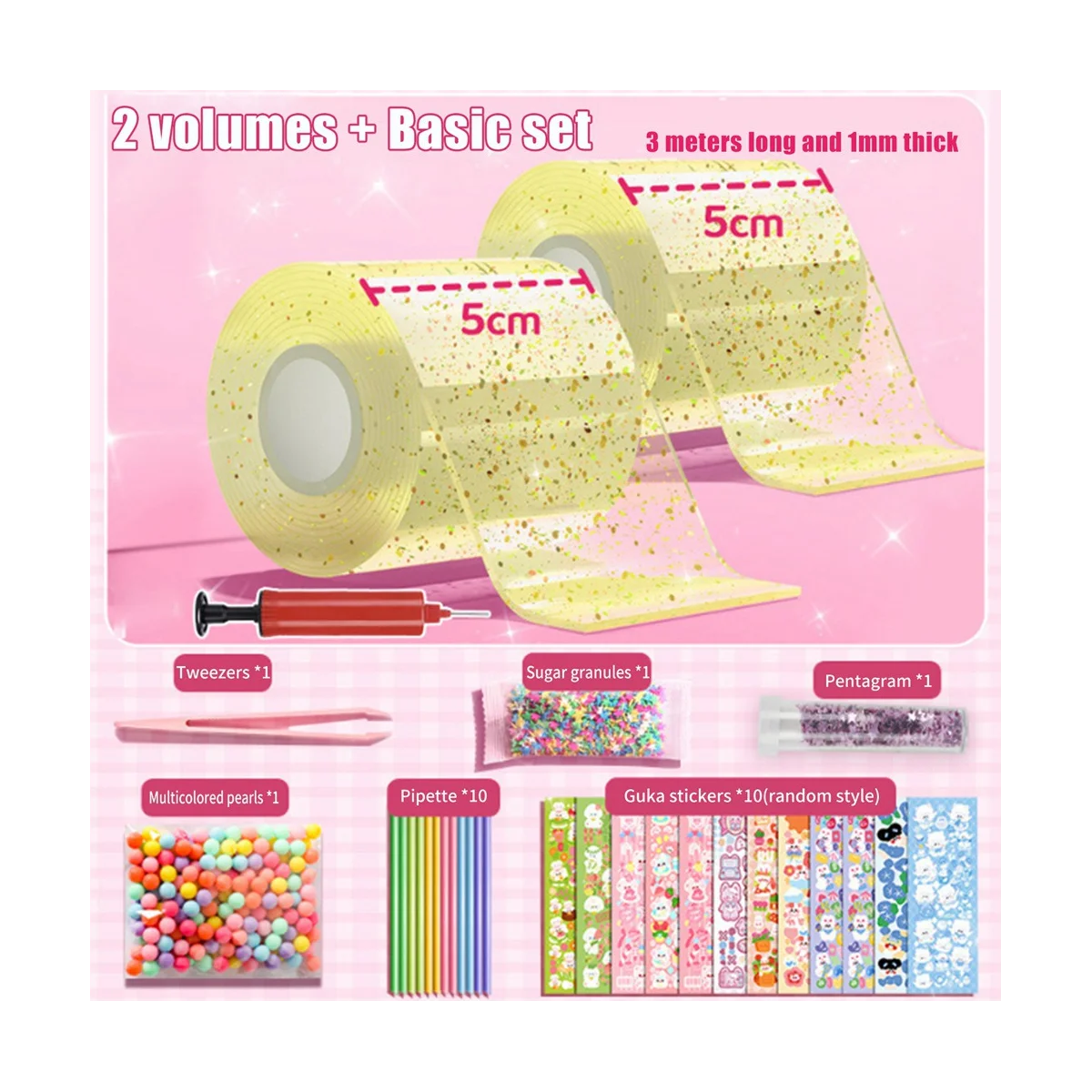 Color Nano Adhesive Kneading and Blowing Bubble Nano Tape Decompression Air Kneading Homemade DIY Double-Sided Adhesive
Color Nano Adhesive Kneading and Blowing Bubble Nano Tape Decompression Air Kneading Homemade DIY Double-Sided Adhesive