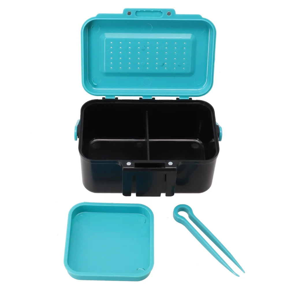 Live Bait Box 2 Compartments Blue+black Fishing Accessory Box Handle Hanging Waist Live Bait Box High Quality Hot Sale
Live Bait Box 2 Compartments Blue+black Fishing Accessory Box Handle Hanging Waist Live Bait Box High Quality Hot Sale