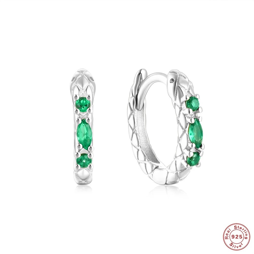 AIDE Prevent Allergy 925 Sterling Silver Snake Earrings For Women Green Zircon Hoop Earrings Vintage Christmas Gift Fine Jewelry 
AIDE Prevent Allergy 925 Sterling Silver Snake Earrings For Women Green Zircon Hoop Earrings Vintage Christmas Gift Fine Jewelry