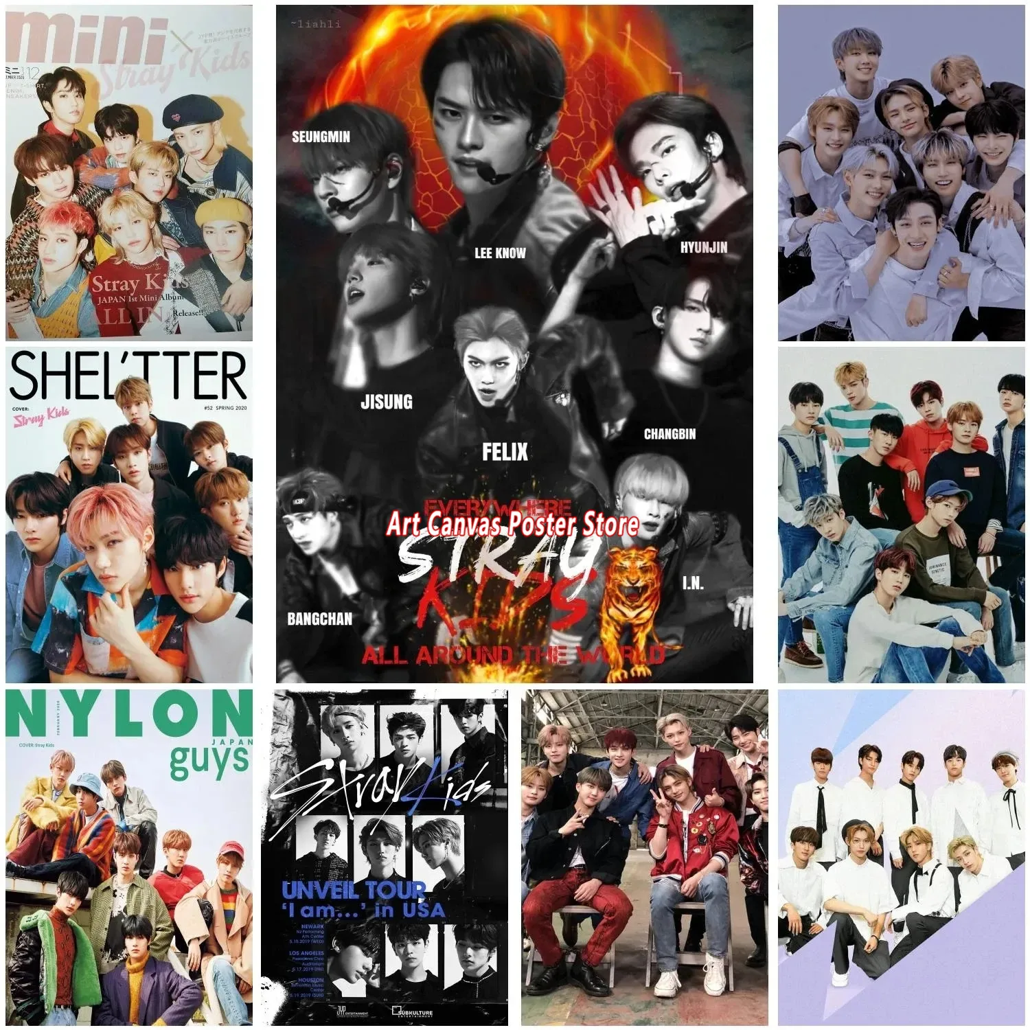 Stray Kids Poster Decorative Painting Canvas Print Wall Art Pictures for Living Room Bedroom Home Decor Cuadros Gift Frameless
Stray Kids Poster Decorative Painting Canvas Print Wall Art Pictures for Living Room Bedroom Home Decor Cuadros Gift Frameless