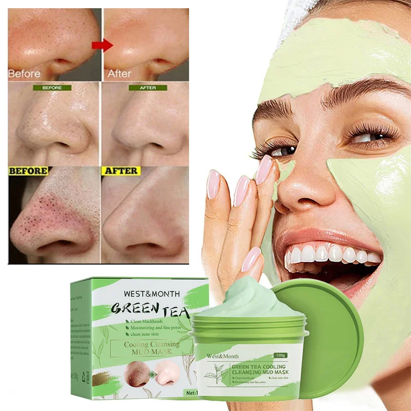 Green Tea Blackhead Removal Mask Deep Cleaning Oil Control Pore Shrinkage Anti-Acne Moisturizing Whitening Korean Cosmetics 100g
Green Tea Blackhead Removal Mask Deep Cleaning Oil Control Pore Shrinkage Anti-Acne Moisturizing Whitening Korean Cosmetics 100g