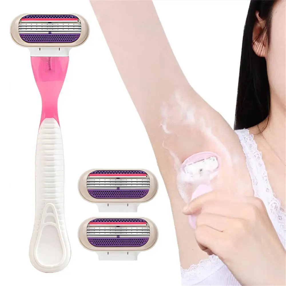 High Quality Safety Razor Blade Women Beauty Shaving Set 3-Blades Blue Purple Shaver Replacement Heads Bikini Hair Removal Tool
High Quality Safety Razor Blade Women Beauty Shaving Set 3-Blades Blue Purple Shaver Replacement Heads Bikini Hair Removal Tool
