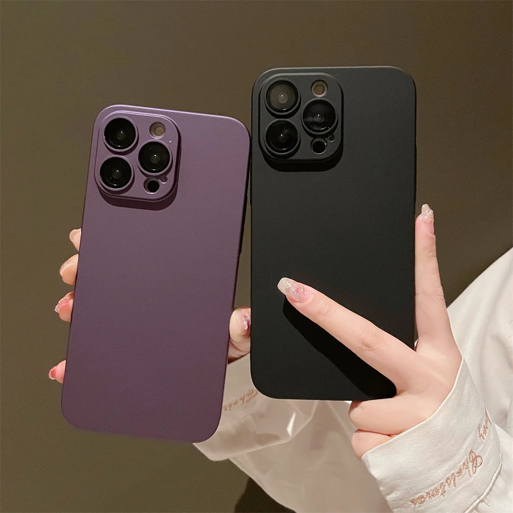 Ultra Thin PC Matte Phone Case for iPhone 14 13 12 Pro Max 14 Plus Pure Color Glass Camera Film Protector Shockproof Cover
Ultra Thin PC Matte Phone Case for iPhone 14 13 12 Pro Max 14 Plus Pure Color Glass Camera Film Protector Shockproof Cover