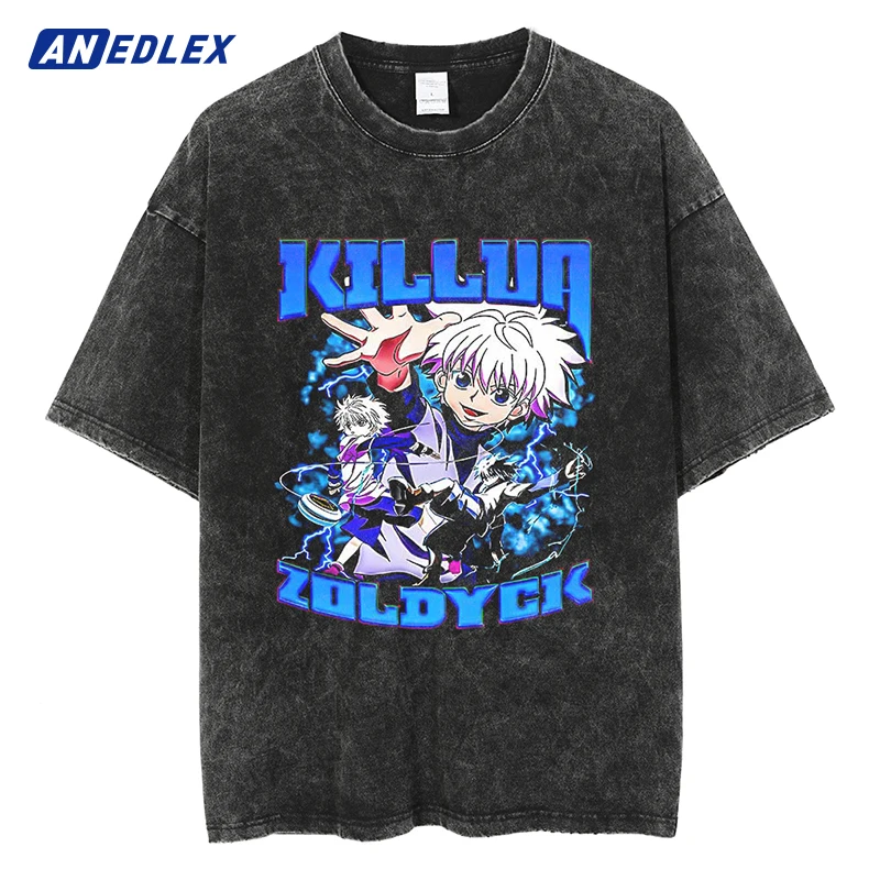 Уличная одежда в стиле хип-хоп, черные топы с японским аниме Hunter x Hunter, Винтажная футболка, Мужская Летняя Повседневная футболка в стиле Харадзюку, хлопковые футболки
Уличная одежда в стиле хип-хоп, черные топы с японским аниме Hunter x Hunter, Винтажная футболка, Мужская Летняя Повседневная футболка в стиле Харадзюку, хлопковые футболки