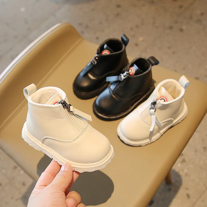Wholesale Lots Bulk Boots Kid Stylish Front Zipper Baby Toddler Short Boots Soft PU Leather Girls Boys Plush Winter Boots
Wholesale Lots Bulk Boots Kid Stylish Front Zipper Baby Toddler Short Boots Soft PU Leather Girls Boys Plush Winter Boots