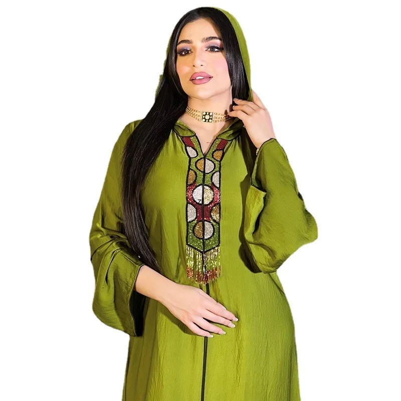Light Luxury Handmade Beading Tassel Abaya Middle East Arabic Oman Muslim Hooded Jalabiya Dubai Moroccan Caftan Women Clothing
Light Luxury Handmade Beading Tassel Abaya Middle East Arabic Oman Muslim Hooded Jalabiya Dubai Moroccan Caftan Women Clothing