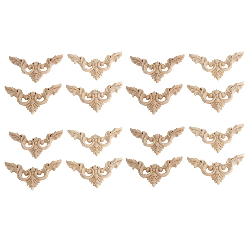 16 шт. 8X8 см деревянные резные Угловые мебельные украшения для дома Неокрашенная аппликация 
16 шт. 8X8 см деревянные резные Угловые мебельные украшения для дома Неокрашенная аппликация